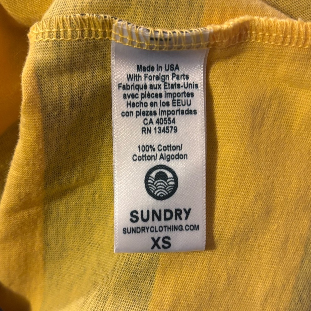 NWT Sundry Sun Striped Cropped Polo shirt sz XS - Picture 4 of 6